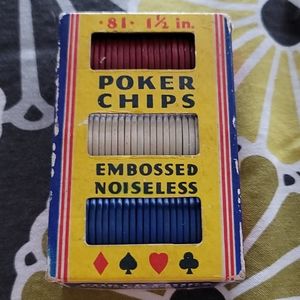 Vintage embossed poker chips